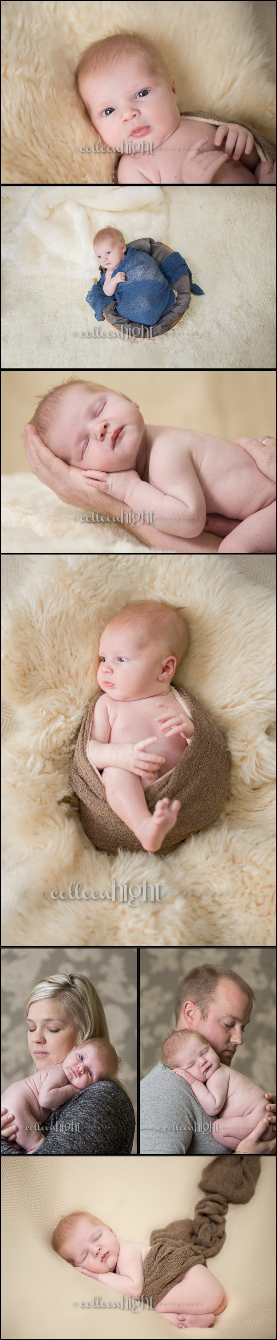 Cumming Newborn Session Portrait Collage